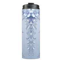 Blauwe Sierlijke Bloemen met Parels