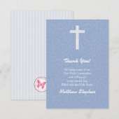 Blauwe sinaasappelen bedankkaart (Voorkant / Achterkant)