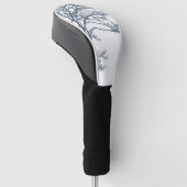 Blauwe Single Tree Boho Golfheadcover (Schuin)