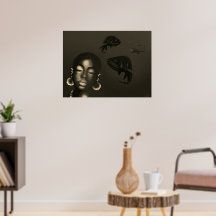 Blauwe Sirene Kunstposter
