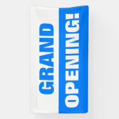 Blauwe sjabloon grand opening business banner (Verticaal)