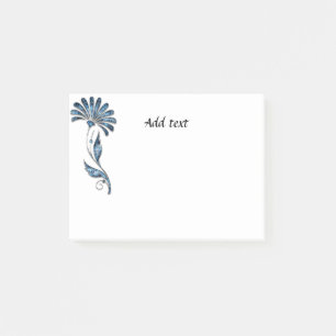 blauwe Sjabloon van de ventilator Post-it® Notes