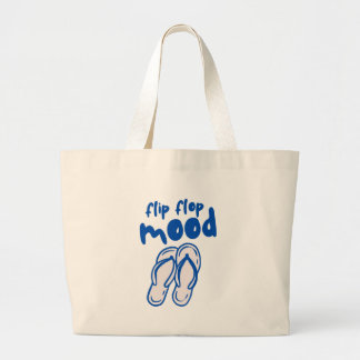 Blauwe Sketch Bold Flip Flops Mood Dagelijkse Leve Grote Tote Bag