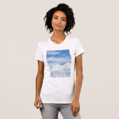 BLAUWE SKY CLOUDS FOTO VROUWEN T-SHIRT (Voorkant volledig)