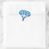 Blauwe skydive jumper stickers (Tas)