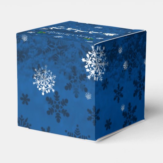 Blauwe Slaap- en rendierenkast Bedankdoosjes (Achterkant)