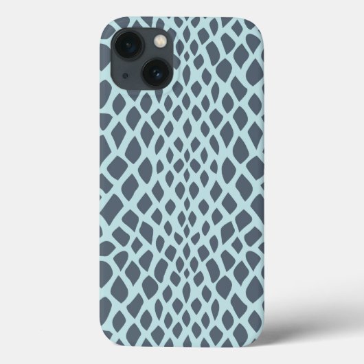 Blauwe slang afdrukken Case-Mate iPhone case (Achterkant)