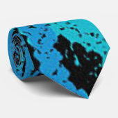 Blauwe slang afdrukken stropdas (Opgerold)
