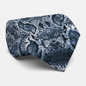 Blauwe slang stropdas (Opgerold)
