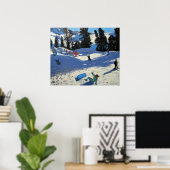 Blauwe sleeplap poster (Thuiskantoor)