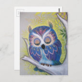  blauwe sleepooi briefkaart (Voorkant / Achterkant)