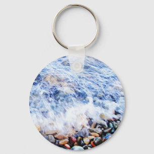 Blauwe Sleutelhanger Button