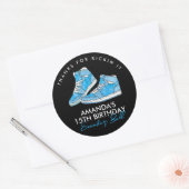 Blauwe Sneaker Bal Sticker (Envelop)