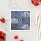 Blauwe sneeuw servet (Insitu)