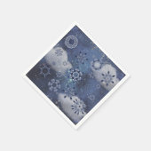 Blauwe sneeuw servet (Hoek)