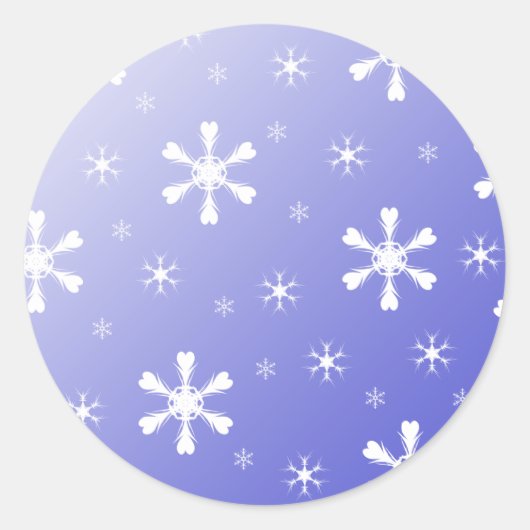 Blauwe Sneeuw Stickers (Voorkant)