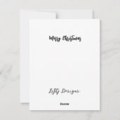 Blauwe sneeuwvlok kerstboom feestdagenkaart (Achterkant)