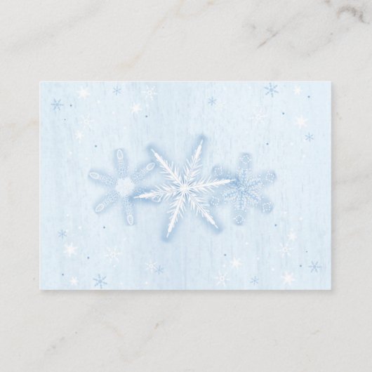 Blauwe Sneeuwvlok Luier Raffle Tickets (Achterkant)