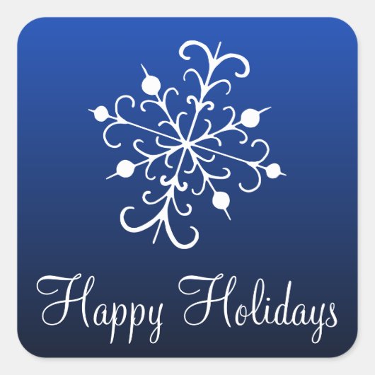 Blauwe sneeuwvlok Stickers (Voorkant)