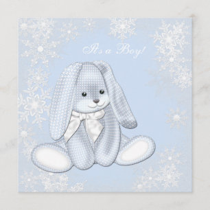 Blauwe Sneeuwvlok Winter Wonderland Baby Boy Showe Kaart