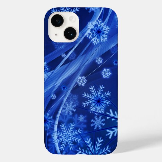 Blauwe sneeuwvlokken Case-Mate iPhone case (Achterkant)