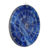 Blauwe sneeuwvlokken dartbord (Voorkant Links)