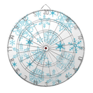 blauwe sneeuwvlokken dartbord