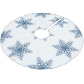 Blauwe Sneeuwvlokken Kerstboom Rok (Gekanteld)