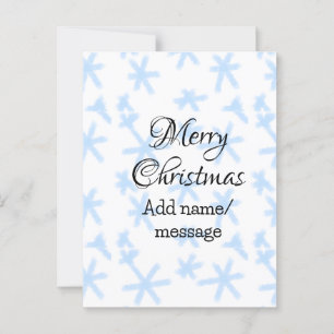Blauwe sneeuwvlokken Kerstpatroon sneeuwpatroon Briefkaart