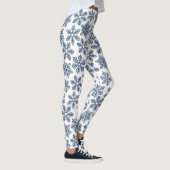 Blauwe sneeuwvlokken leggings (Rechts)