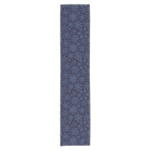 Blauwe sneeuwvlokken op blauw korte tafelloper (Voorkant)