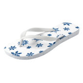 Blauwe sneeuwvlokken teenslippers (Schuin)