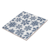Blauwe sneeuwvlokken tegeltje (Zijkant)