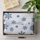 Blauwe sneeuwvlokken tissuepapier (Geschenk)