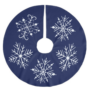 Blauwe snowflake kerstboomrok kerstboom rok