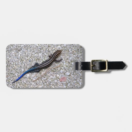 Blauwe snuif bagagelabel (Voorkant horizontaal)