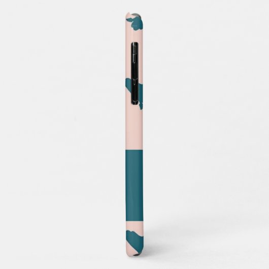 Blauwe snuifslangen op roze Case-Mate iPhone case (Achterkant/links)