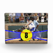  blauwe Softball-fotokubus Fotoblokken (Voorkant)