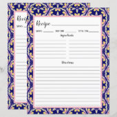 Blauwe Spaanse Middellandse-Tegel Recipe Multomap  (Voorkant / Achterkant)