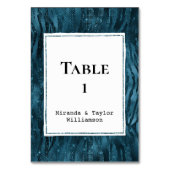 Blauwe Sparkle Zebra Print Kaart (Voorkant)