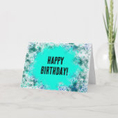 Blauwe spatverf kaart (Voorkant)