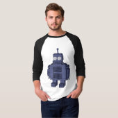 Blauwe Speelgoed robot T-shirt (Voorkant volledig)