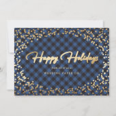 Blauwe spelbreker voor Gold Sneeuwfeestdag Feestdagenkaart (Voorkant)