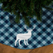 Blauwe speldenstaart en witte staaf | Vakantie Kerstboom Rok