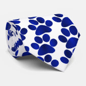 Blauwe speldepots afdrukken stropdas (Opgerold)