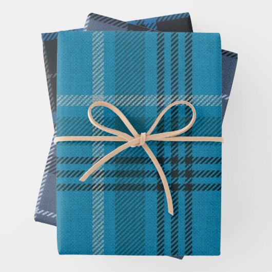 Blauwe speldeset papierbladen voor overvulling inpakpapier vel (In situ)