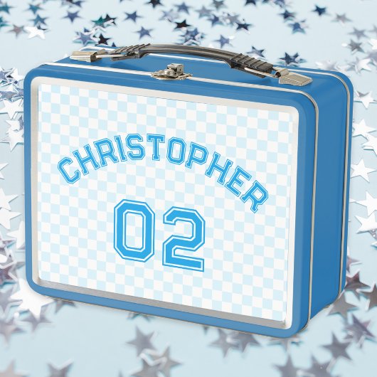 Blauwe Speler Naam Jersey Nummer Kinder Jongenssch