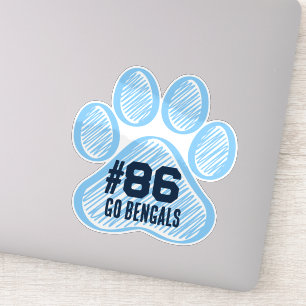 Blauwe speler # Pawprint Pride Sticker