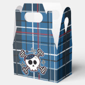 Blauwe spellen Botten van de schedel Bedankdoosjes (Geopend)