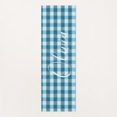 Blauwe spelnaam yogamat (Voorkant)